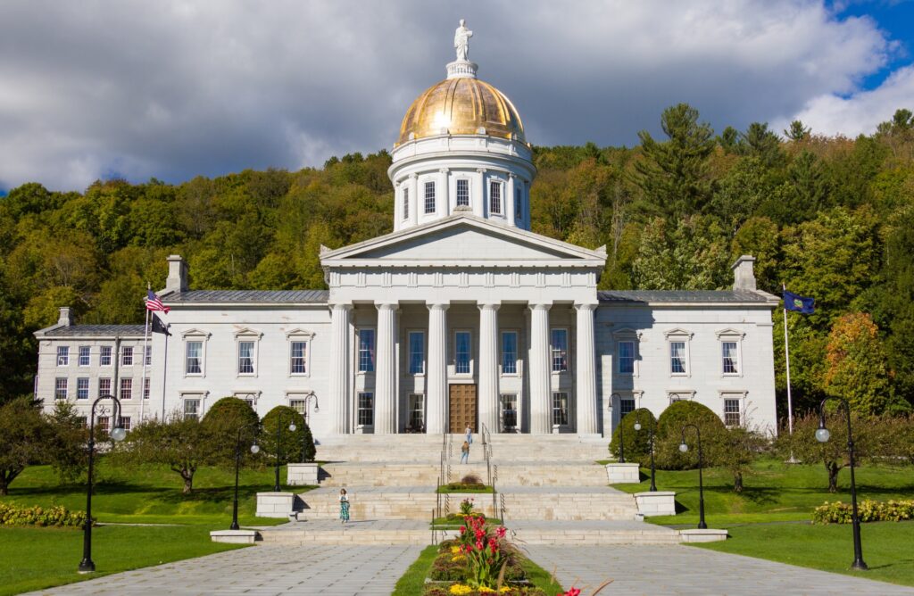 The Vermont State Capitol building.