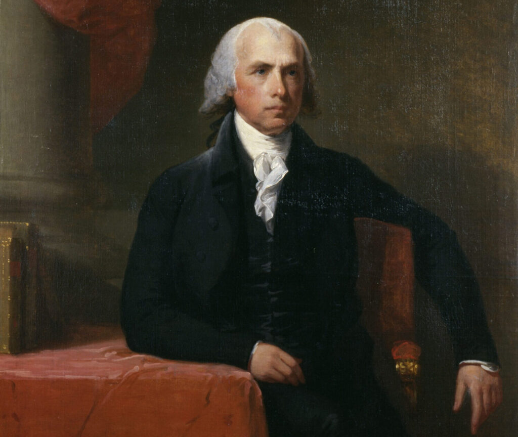 James Madison painting by Gilbert Stuart. 